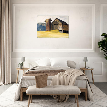Barn and Silo, Vermont - Edward Hopper Acrylic Print - 70x100 cm / 28x40″ inches