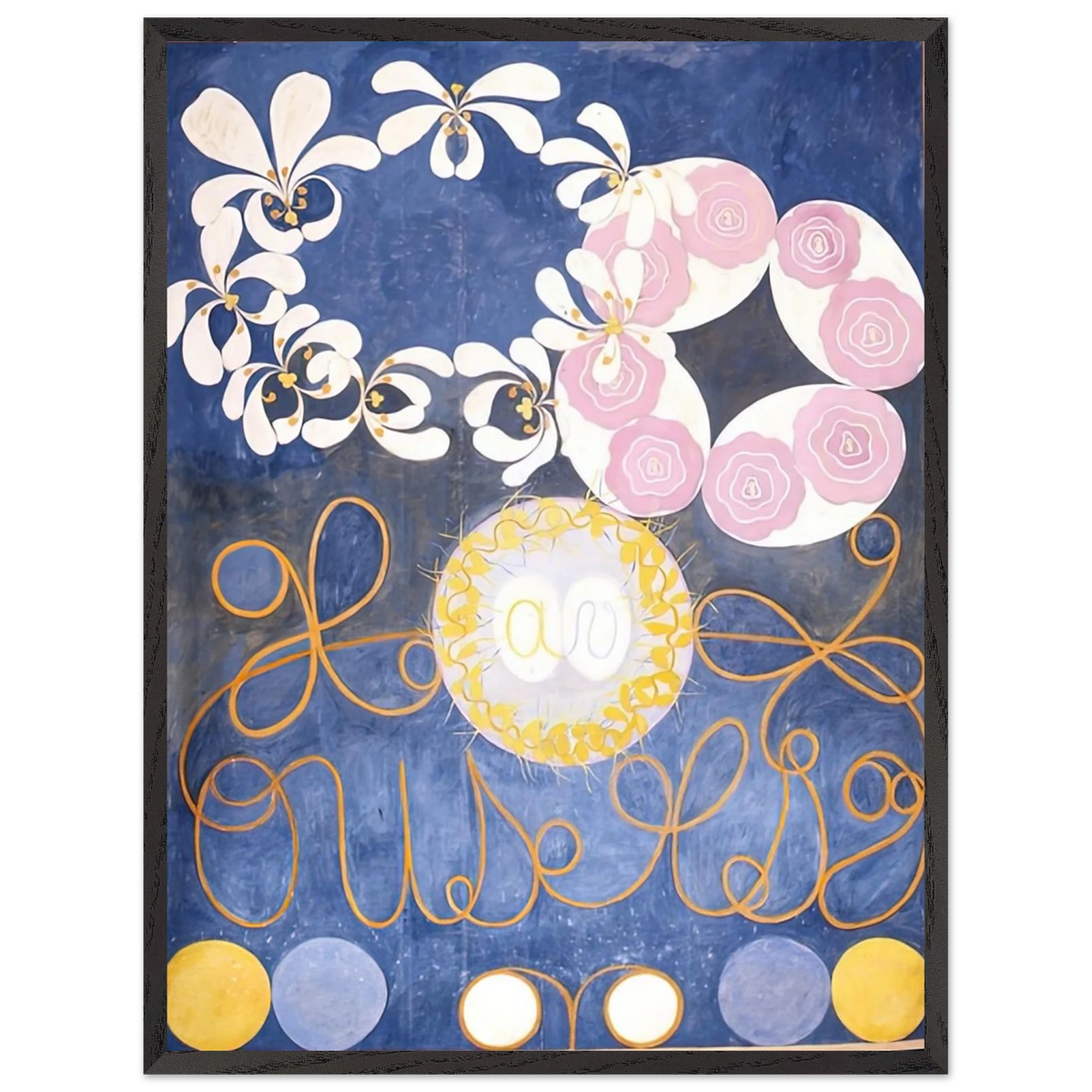 Hilma af Klint - THE TEN LARGEST 1907 Wall art - A1 (59.4 x 84.1  cm) - Premium Wooden Framed Poster With Fine Art Paper - Black frame