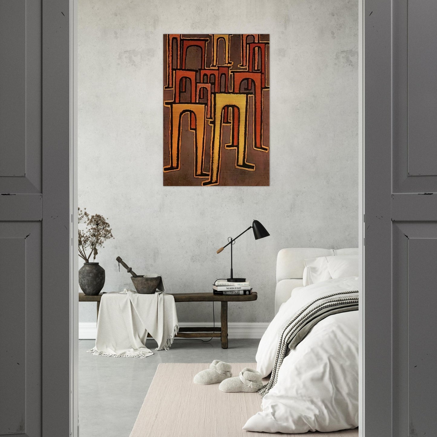 REVOLUTION OF THE VIADUCT 1937 - Paul Klee Brushed Aluminum Print - 70x100 cm / 28x40 inches | Paul Klee Aluminum Print | Paul Klee Prints