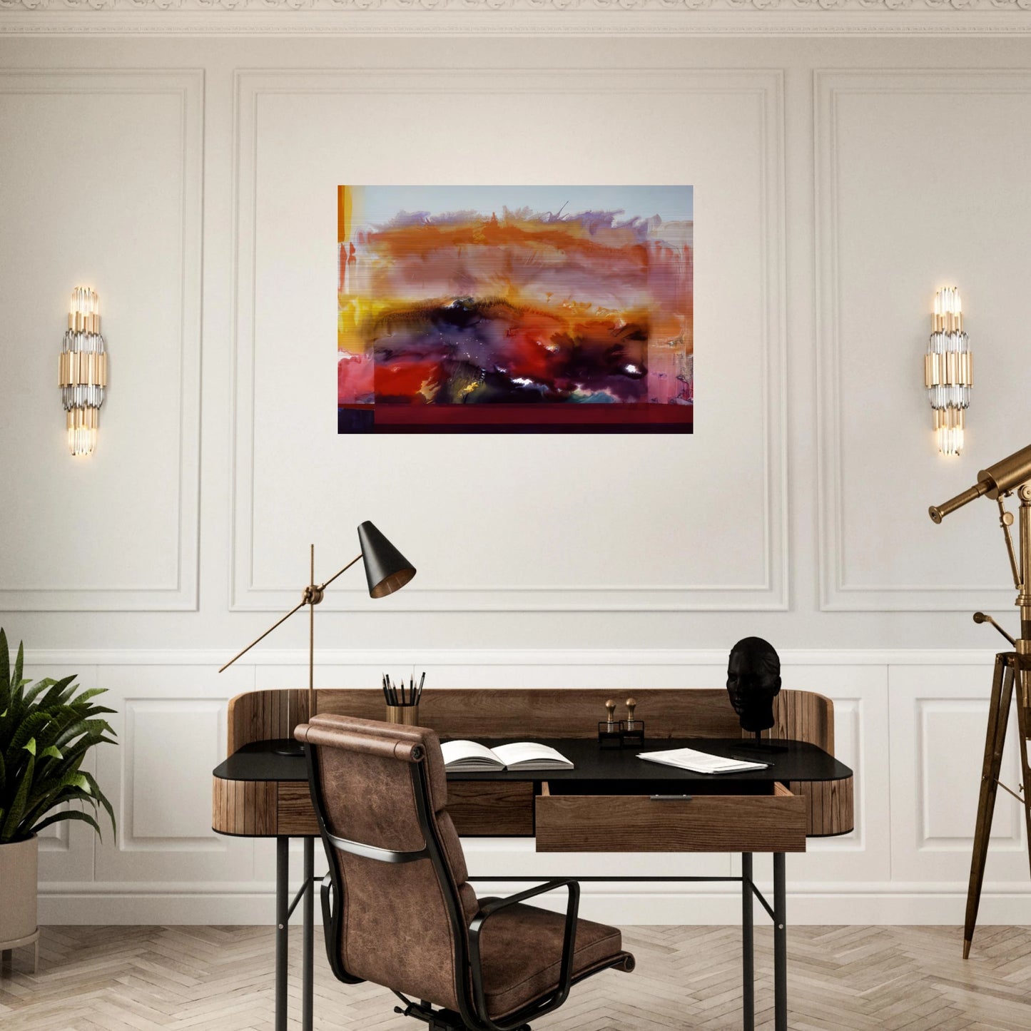 Butterfly Of Winter - 1985 - Ronnie Landfield Brushed Aluminum Print - 70x100 cm / 28x40 inches | Ronnie Landfield Aluminum Print | Ronnie Landfield Prints