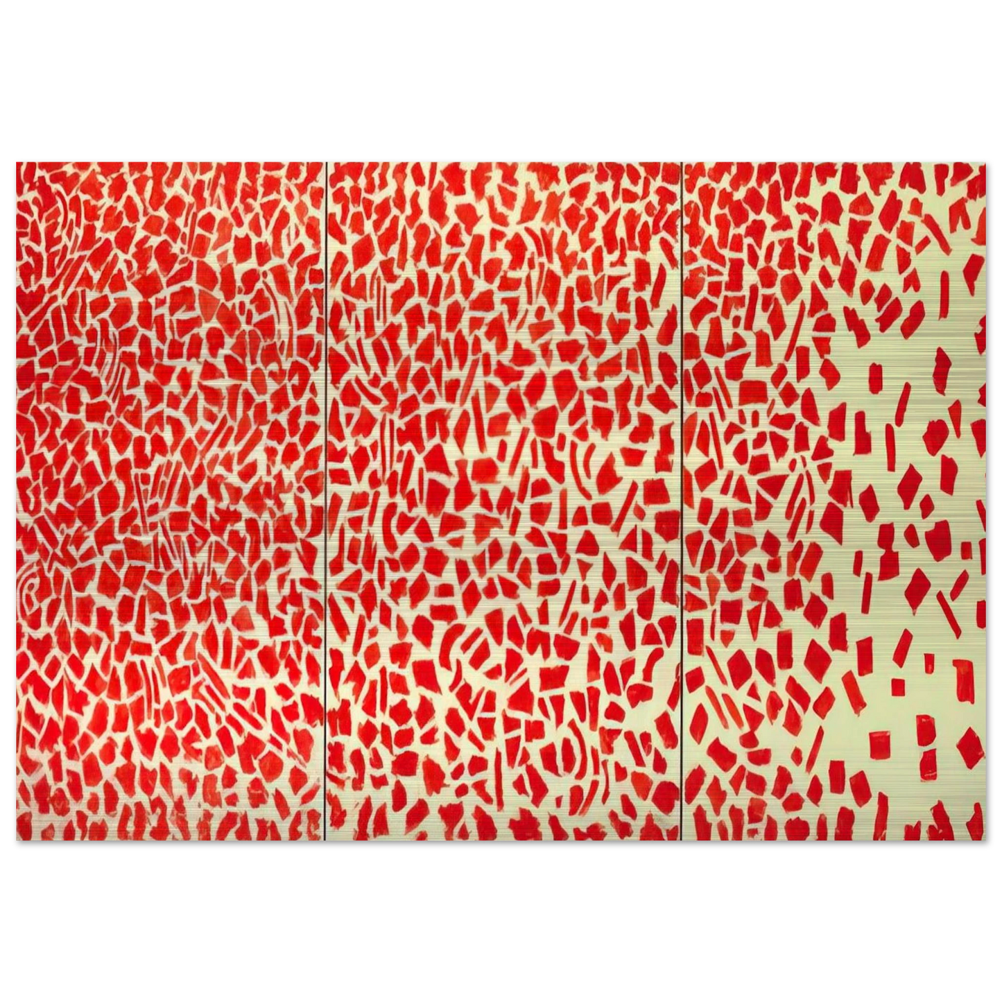 RED AZALEAS SINGING AND DANCING ROCK AND ROLL MUSIC 1976 - Alma Woodsey Thomas Brushed Aluminum Print - 70x100 cm / 28x40 inches | Alma Woodsey Thomas Aluminum Print | Alma Woodsey Thomas Prints