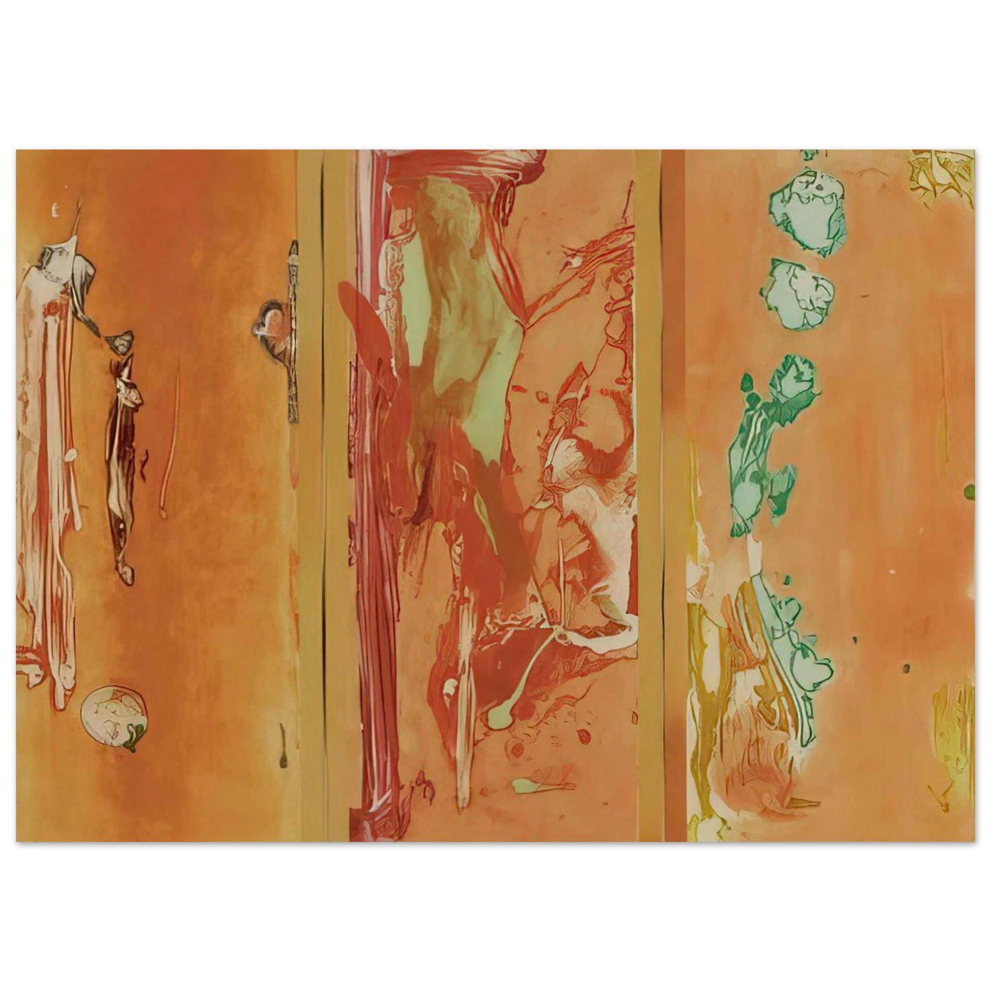 Helen Frankenthaler - Gateway - 1988 Wall art - 15x20 cm / 6x8 inches - Premium Wooden Framed Poster With Fine Art Paper-canvas - White frame