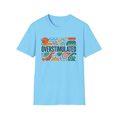 T-shirt "Maman surstimulée" | T-shirt drôle "Maman fatiguée" | Vêtement weirdcore | T-shirt humour Gen Z | T-shirt "Épuisée mais esthétique"
