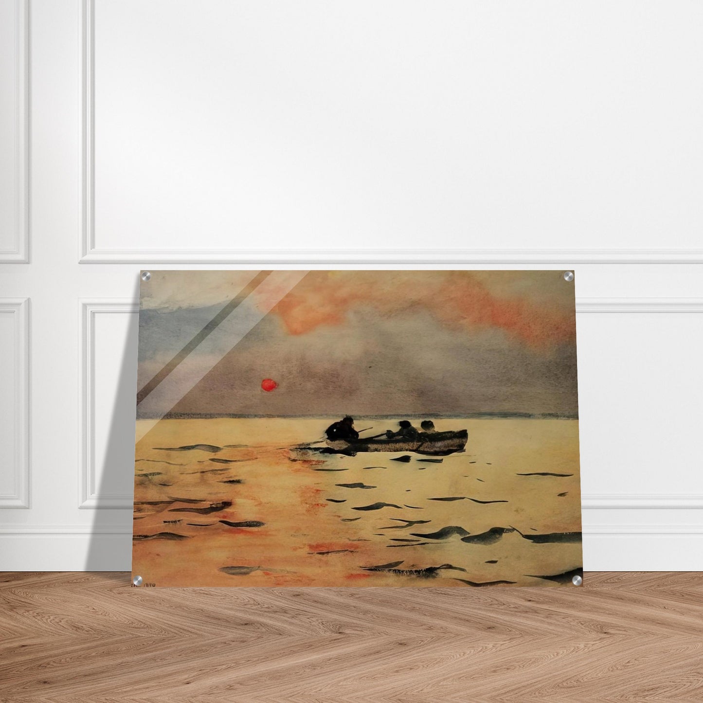 ROWING HOME - Winslow Homer Acrylic Print - 70x100 cm / 28x40″ inches