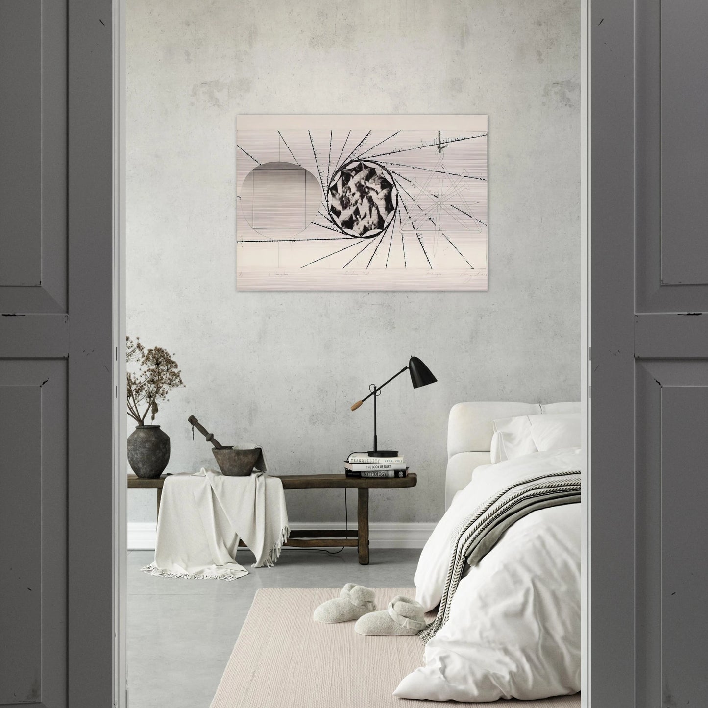 Sunglasses - Landing Net - Triangle - James Rosenquist Brushed Aluminum Print - 70x100 cm / 28x40 inches | James Rosenquist Aluminum Print | James Rosenquist Prints