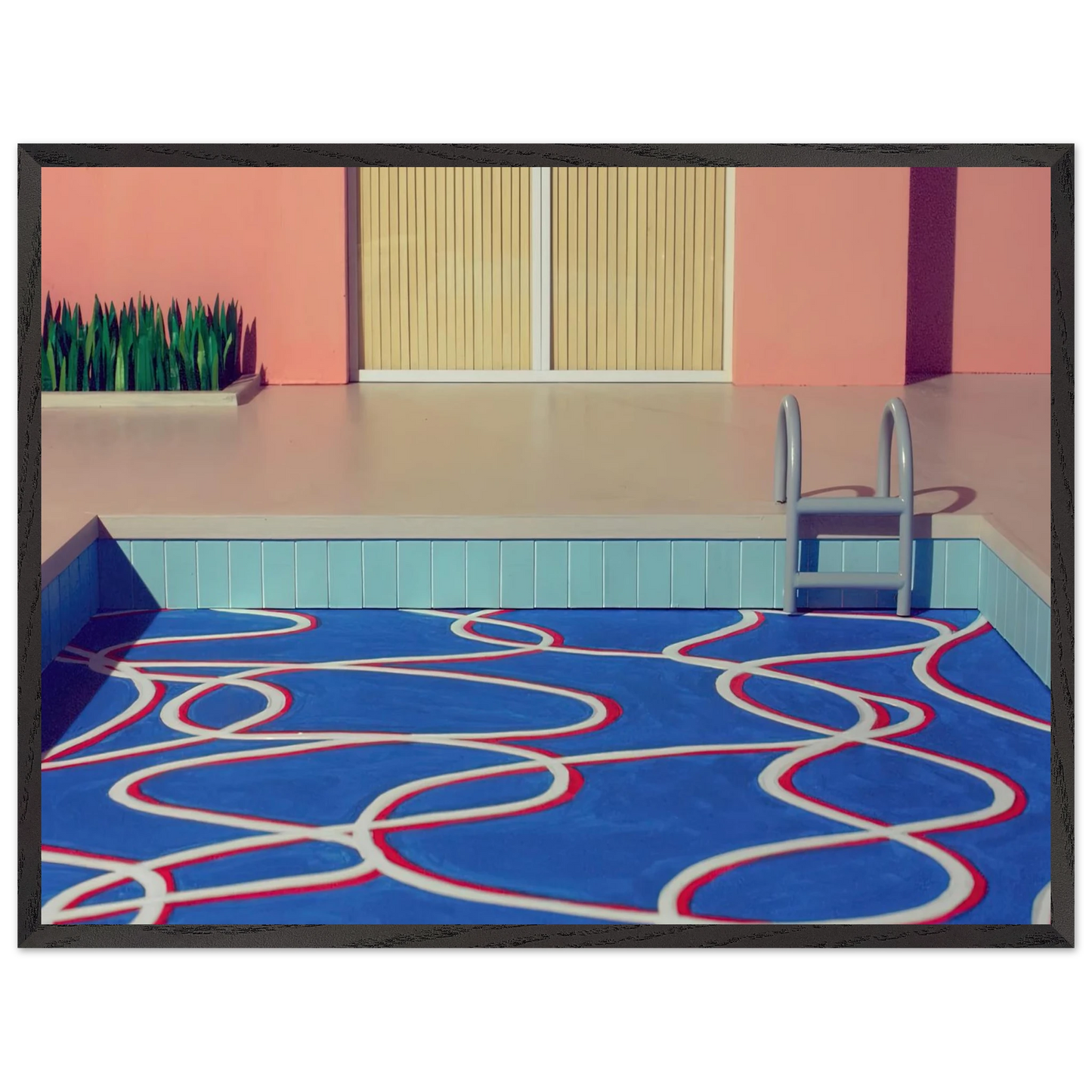 David Hockney - David Hockney Wall art - 28x43  cm / XL (11x17 inches) - Premium Wooden Framed Poster With Fine Art Paper-canvas - White frame