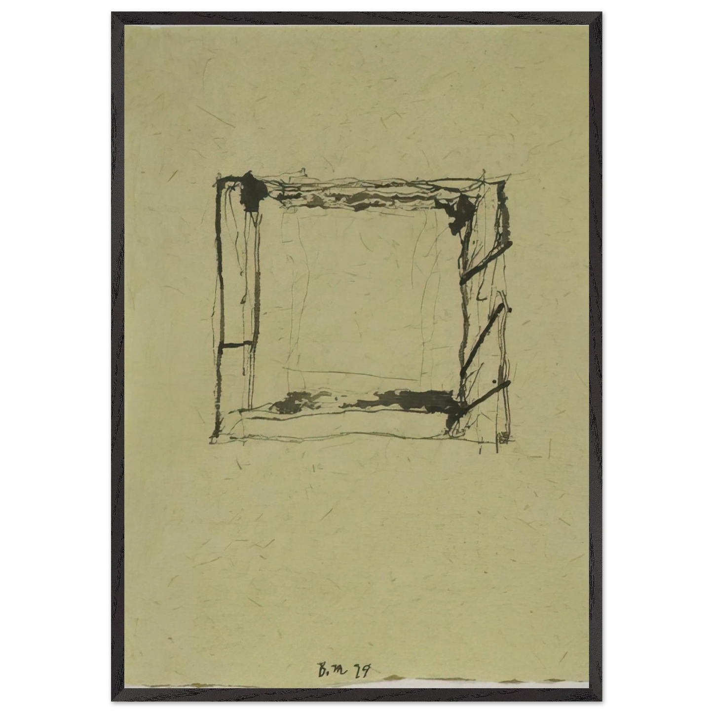 Mirabelle Addenda 2 - 1979 - Brice Marden 70x100 cm / 28x40 inches Framed Art Print – Black Wooden Frame
