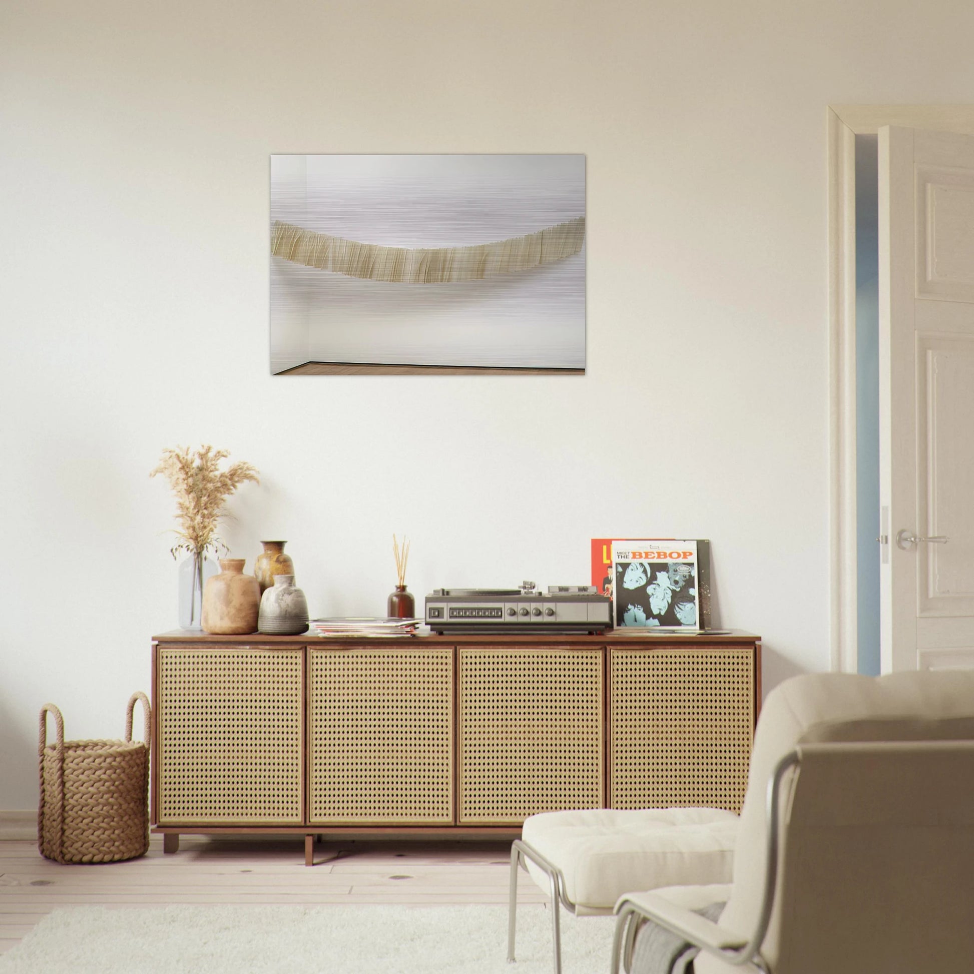 Little Train - Mira Schendel Brushed Aluminum Print - 70x100 cm / 28x40 inches | Mira Schendel Aluminum Print | Mira Schendel Prints