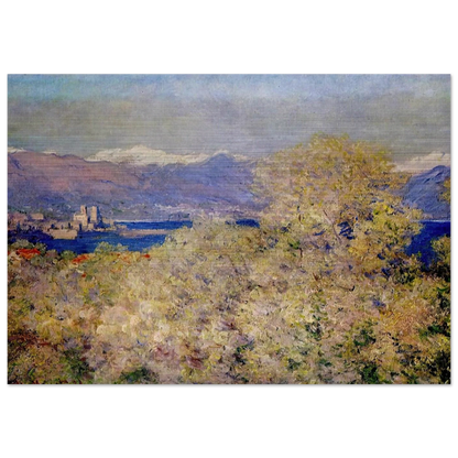 Antibes - View of the Salis Gardens - claude monet Brushed Aluminum Print - 70x100 cm / 28x40 inches | claude monet Aluminum Print | claude monet Prints