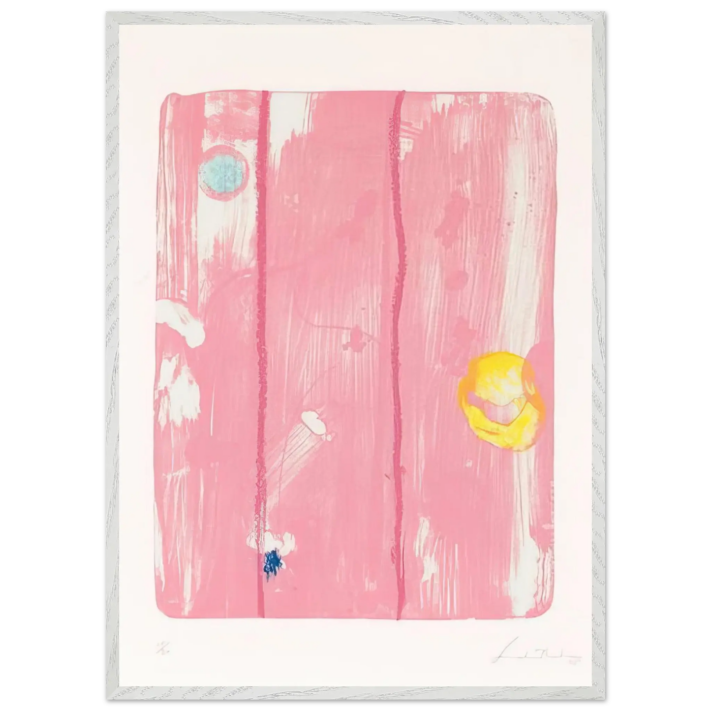 Helen Frankenthaler - Reflections VIII - 1995 Wall art - 45x60 cm / 18x24 Inches - Premium Wooden Framed Poster With Fine Art Paper - Wood frame