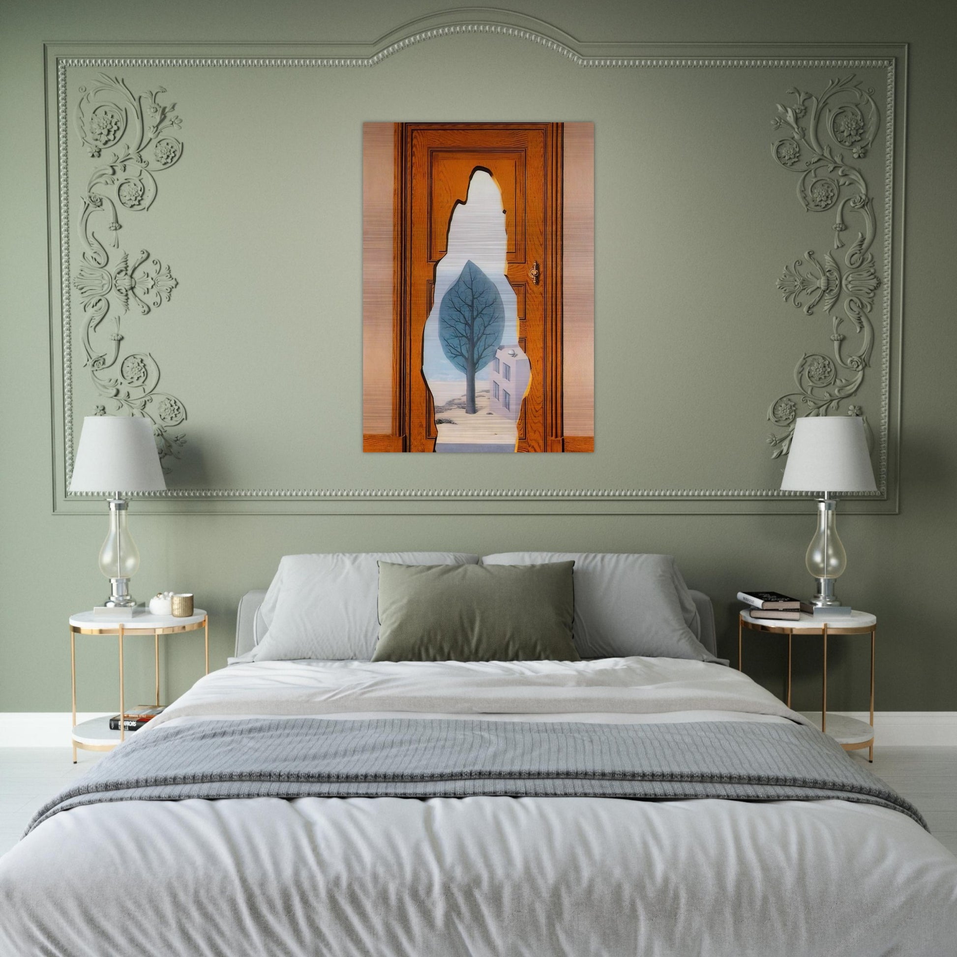 THE AMOROUS PERPECTIVE 1935 - Rene Magritte Brushed Aluminum Print - 70x100 cm / 28x40 inches | Rene Magritte Aluminum Print | Rene Magritte Prints