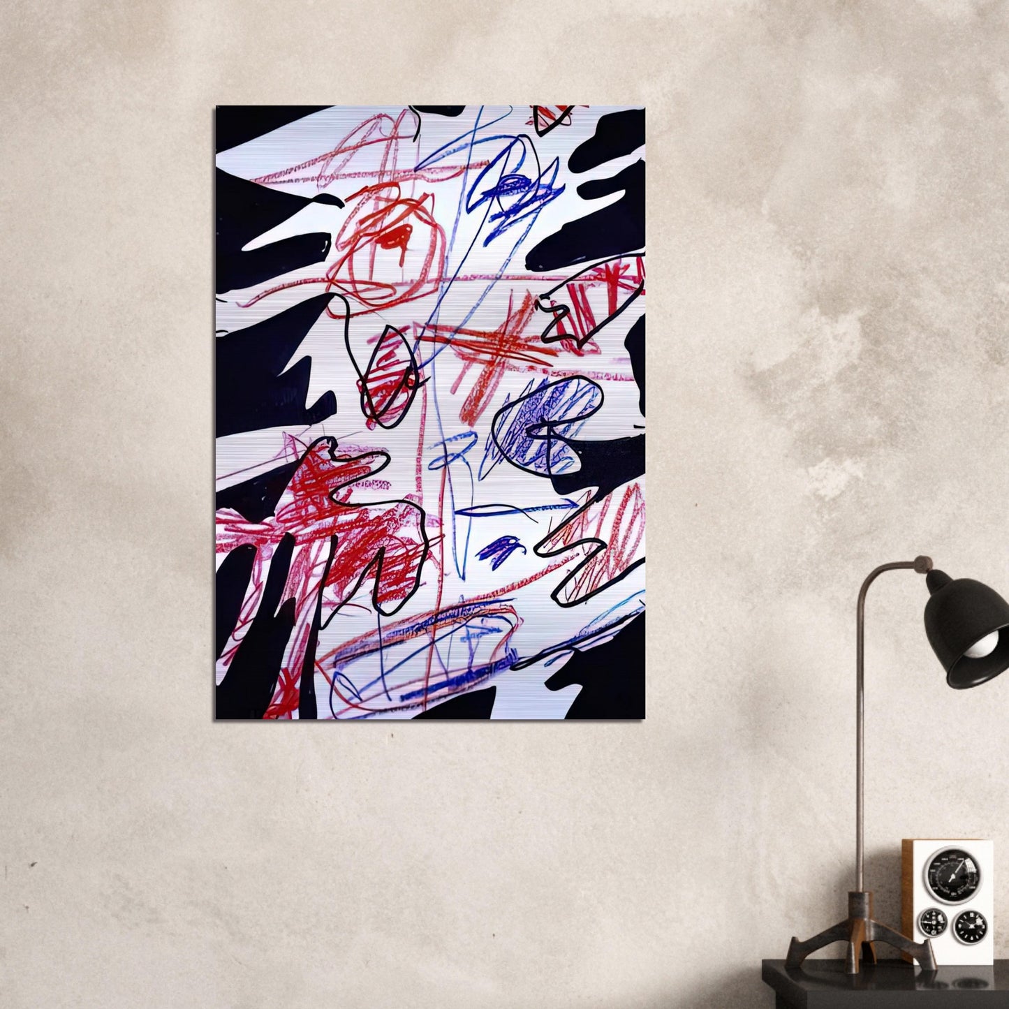 ACTIVATION XLVII - Jean Dubuffet Brushed Aluminum Print - 70x100 cm / 28x40 inches | Jean Dubuffet Aluminum Print | Jean Dubuffet Prints