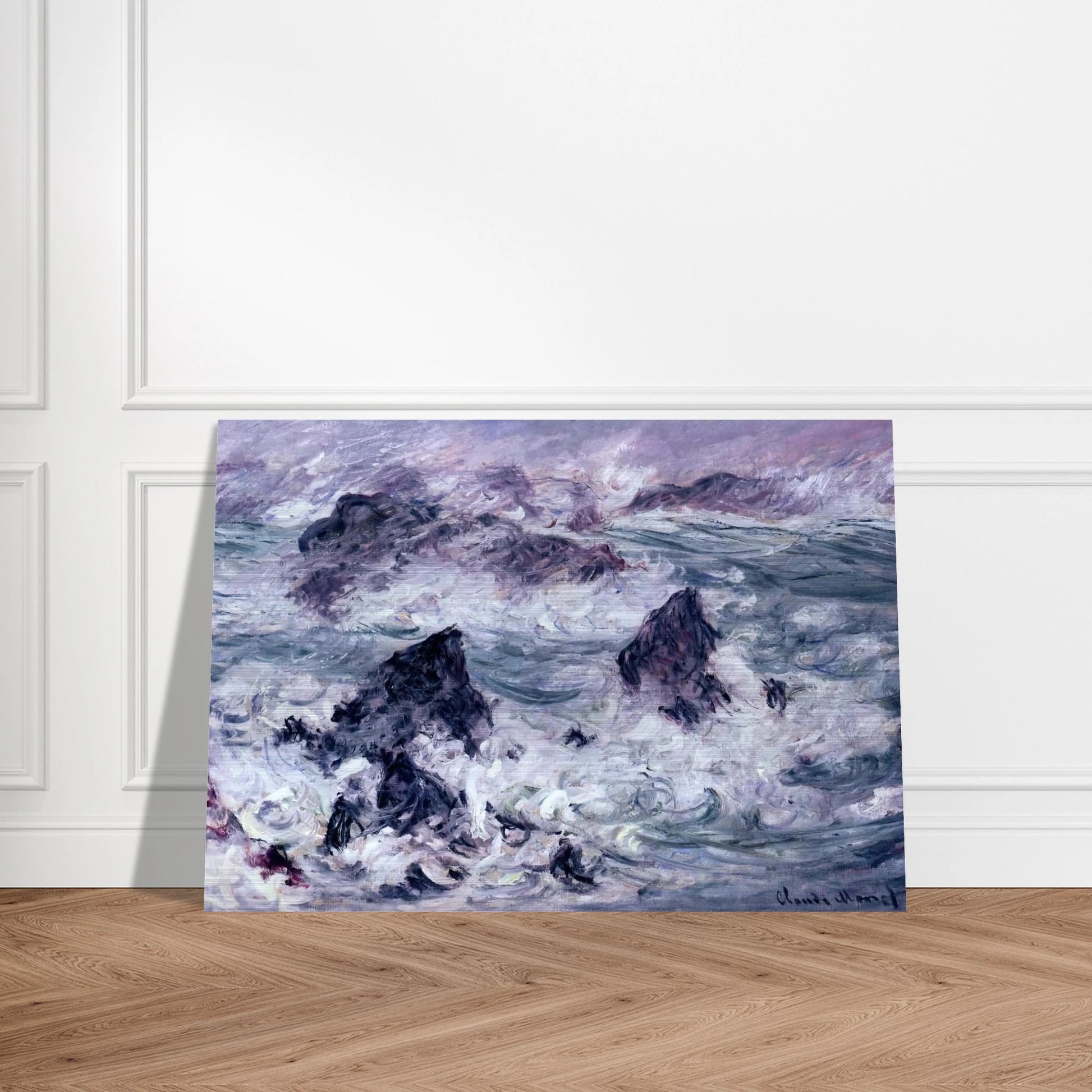 Storm at Belle-Ile - claude monet Brushed Aluminum Print - 70x100 cm / 28x40 inches | claude monet Aluminum Print | claude monet Prints
