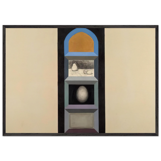 Shrine for RK II 1963 - Feminist Art - Miriam Schapiro 70x100 cm / 28x40 inches Framed Art Print – Black Wooden Frame