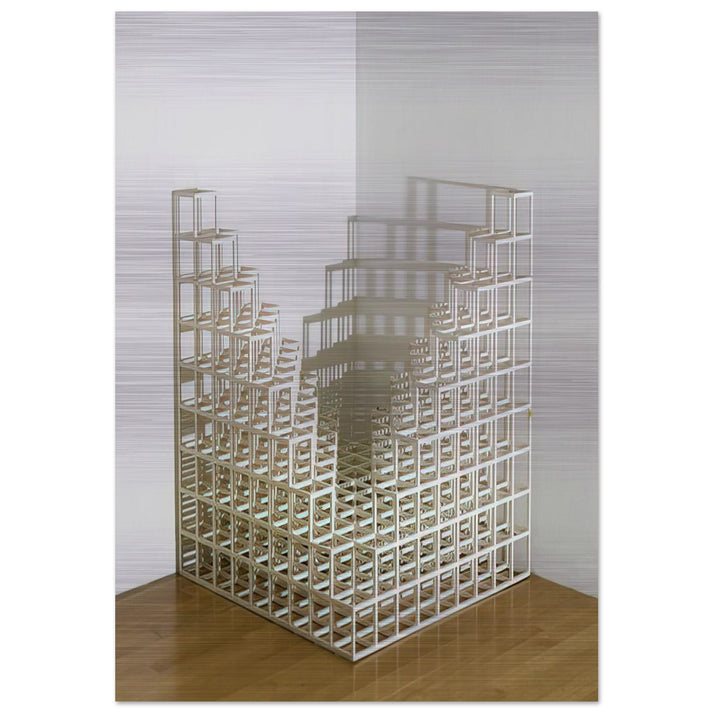 Title Corner piece #4 - Sol LeWitt Brushed Aluminum Print - 70x100 cm / 28x40 inches | Sol LeWitt Aluminum Print | Sol LeWitt Prints