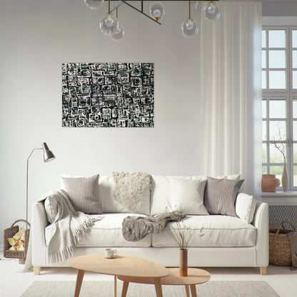 White Squares - Lee Krasner Brushed Aluminum Print - 70x100 cm / 28x40 inches | Lee Krasner Aluminum Print | Lee Krasner Prints