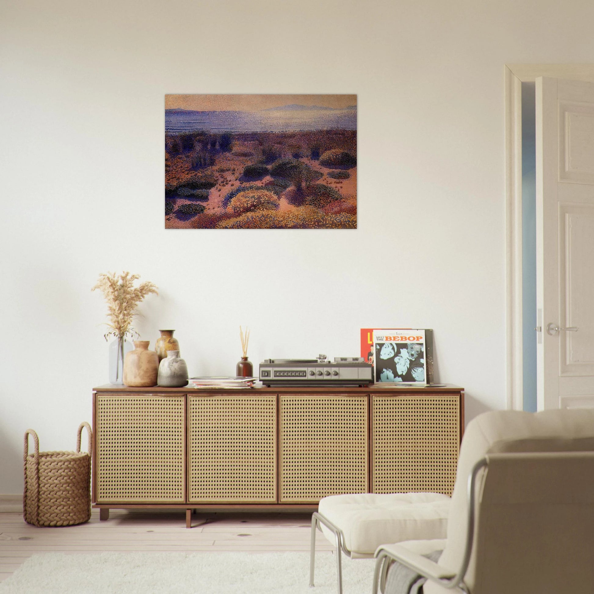 Plage de la Vignassa - Henri-Edmond Cross Brushed Aluminum Print - 70x100 cm / 28x40 inches | Henri-Edmond Cross Aluminum Print | Henri-Edmond Cross Prints