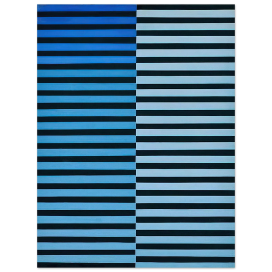 Dadamaino - Ricerca del colore azzurro su nero - 1968  75x100 cm / 30x40inches Fine Art Poster