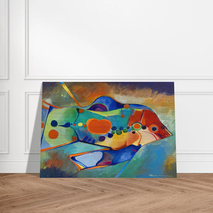 Fish - Naïve Art Primitivism - Aldemir Martins Brushed Aluminum Print - 70x100 cm / 28x40 inches | Aldemir Martins Aluminum Print | Aldemir Martins Prints