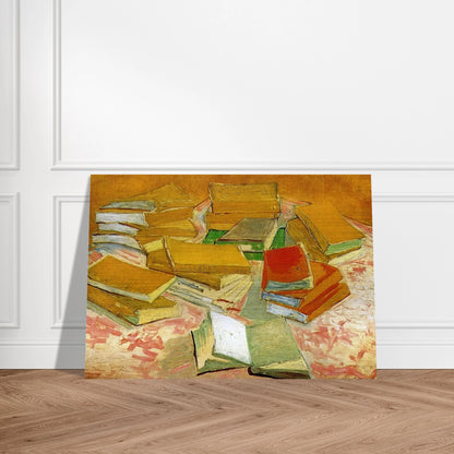Still Life - French Novels - Vincent van Gogh Brushed Aluminum Print - 70x100 cm / 28x40 inches | Vincent van Gogh Aluminum Print | Vincent van Gogh Prints