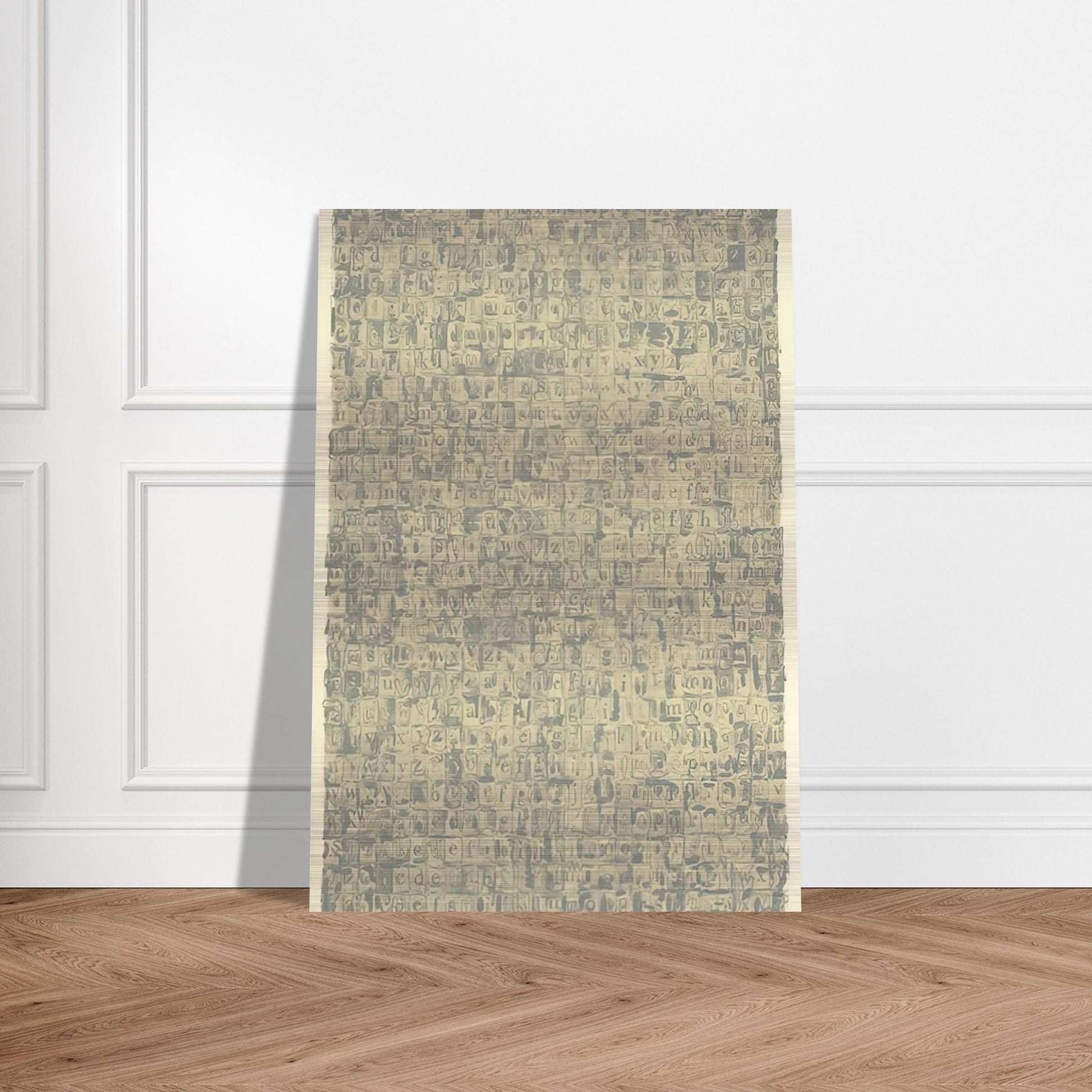 GRAY ALPHABETS ULAE 57 1968 - Jasper Johns Brushed Aluminum Print - 70x100 cm / 28x40 inches | Jasper Johns Aluminum Print | Jasper Johns Prints
