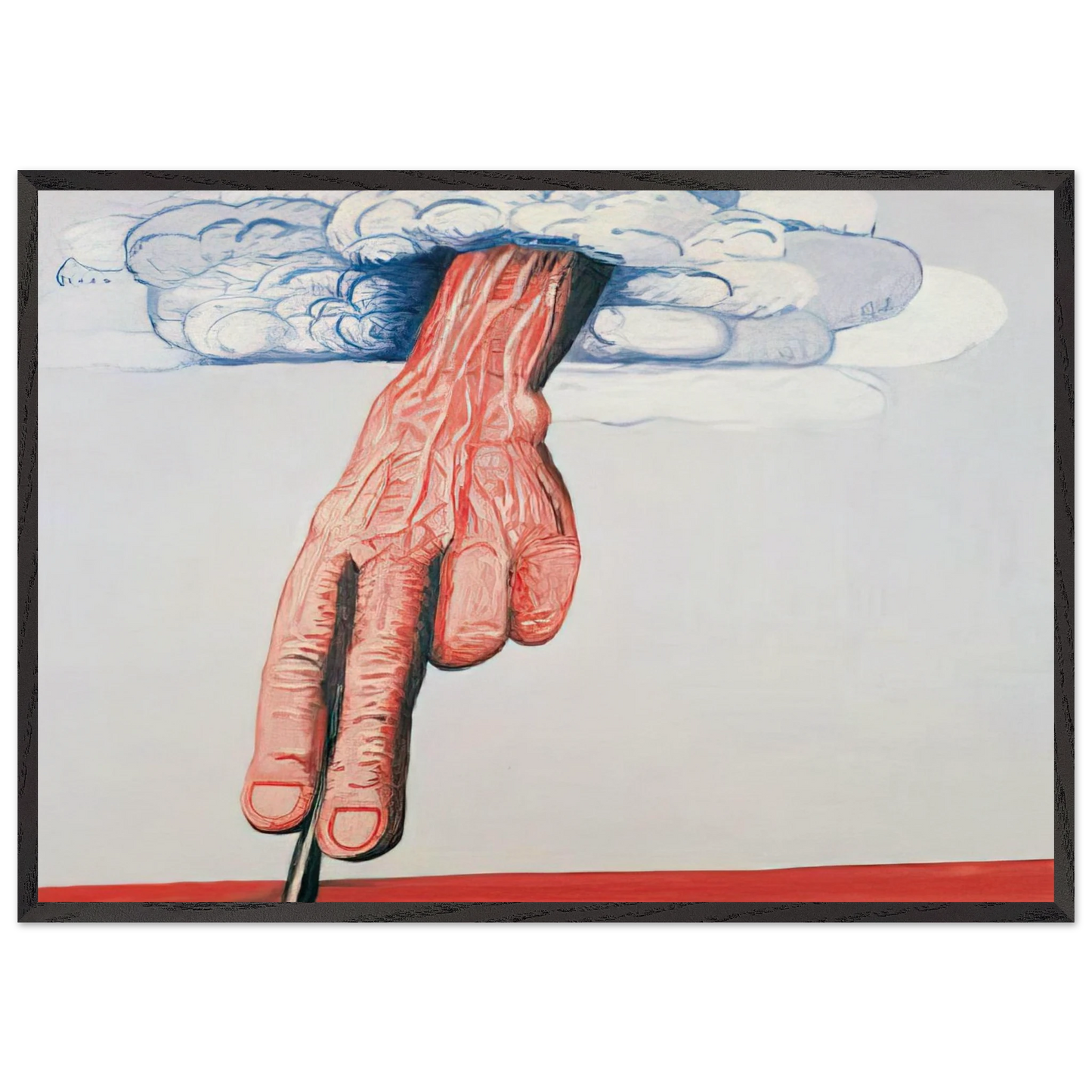 LINE - Philip Guston 70x100 cm / 28x40 inches Framed Art Print – Black Wooden Frame