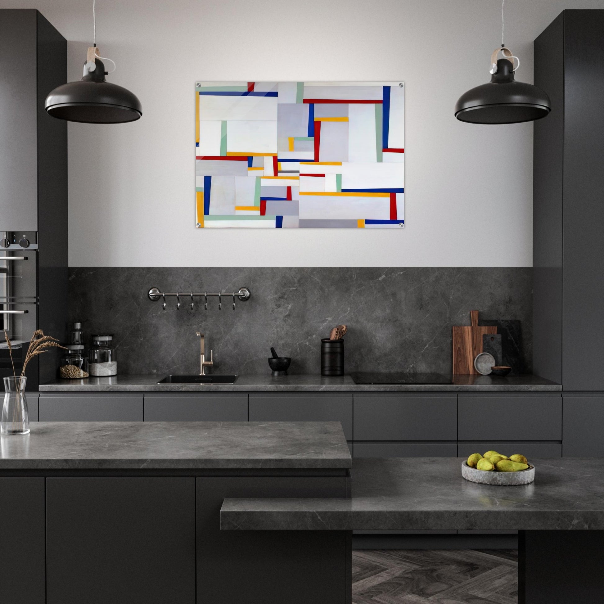 Relational Painting #9 - 1946 - Fritz Glarner Acrylic Print - 70x100 cm / 28x40″ inches