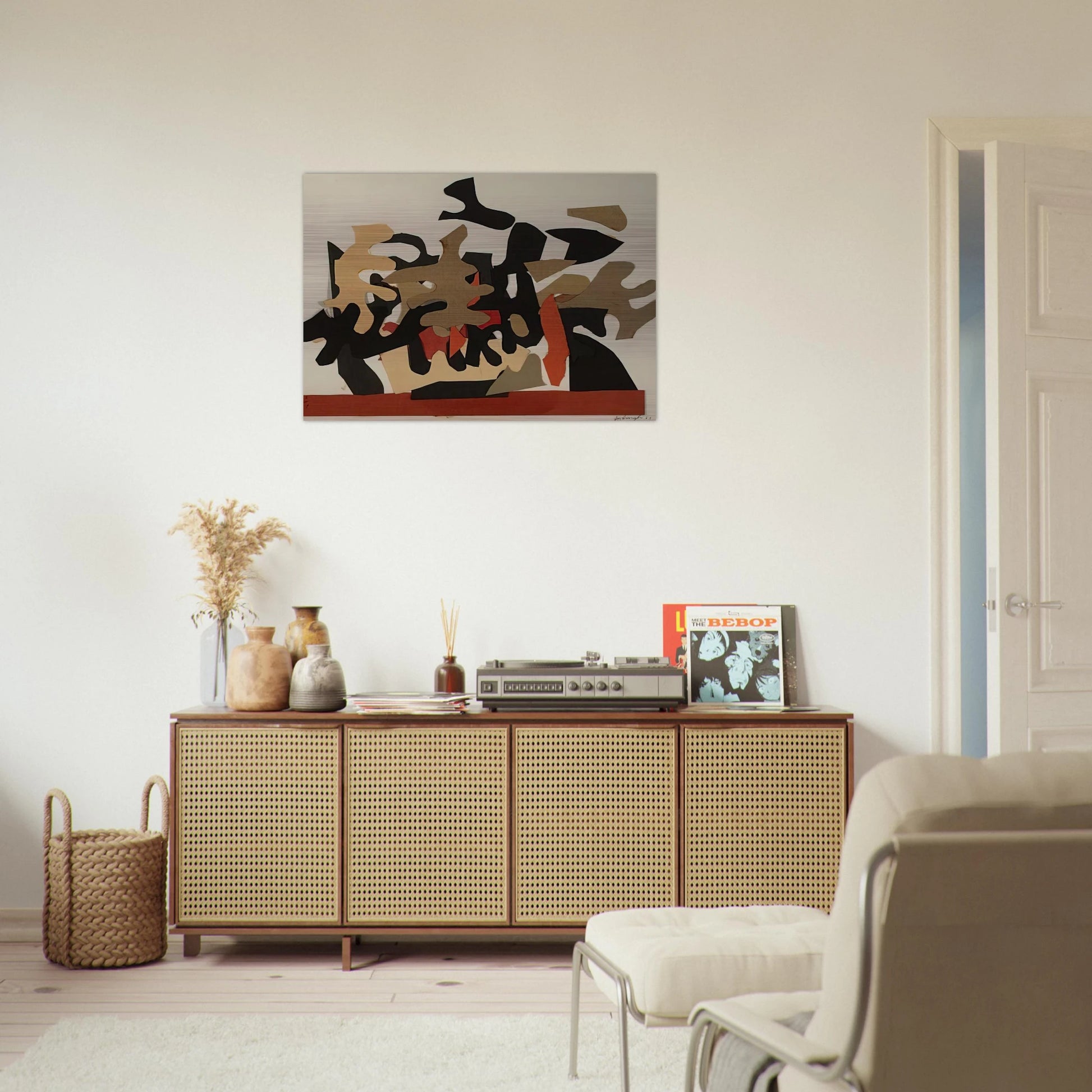 Red Boat - 1964 - Robert Goodnough Brushed Aluminum Print - 70x100 cm / 28x40 inches | Robert Goodnough Aluminum Print | Robert Goodnough Prints