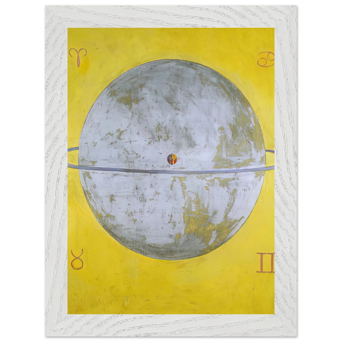 Hilma af Klint - THE DOVE NR 12 1915 Wall art - 50x70 cm / 20x28 inches - Premium Wooden Framed Poster With Fine Art Paper-canvas - Wood frame