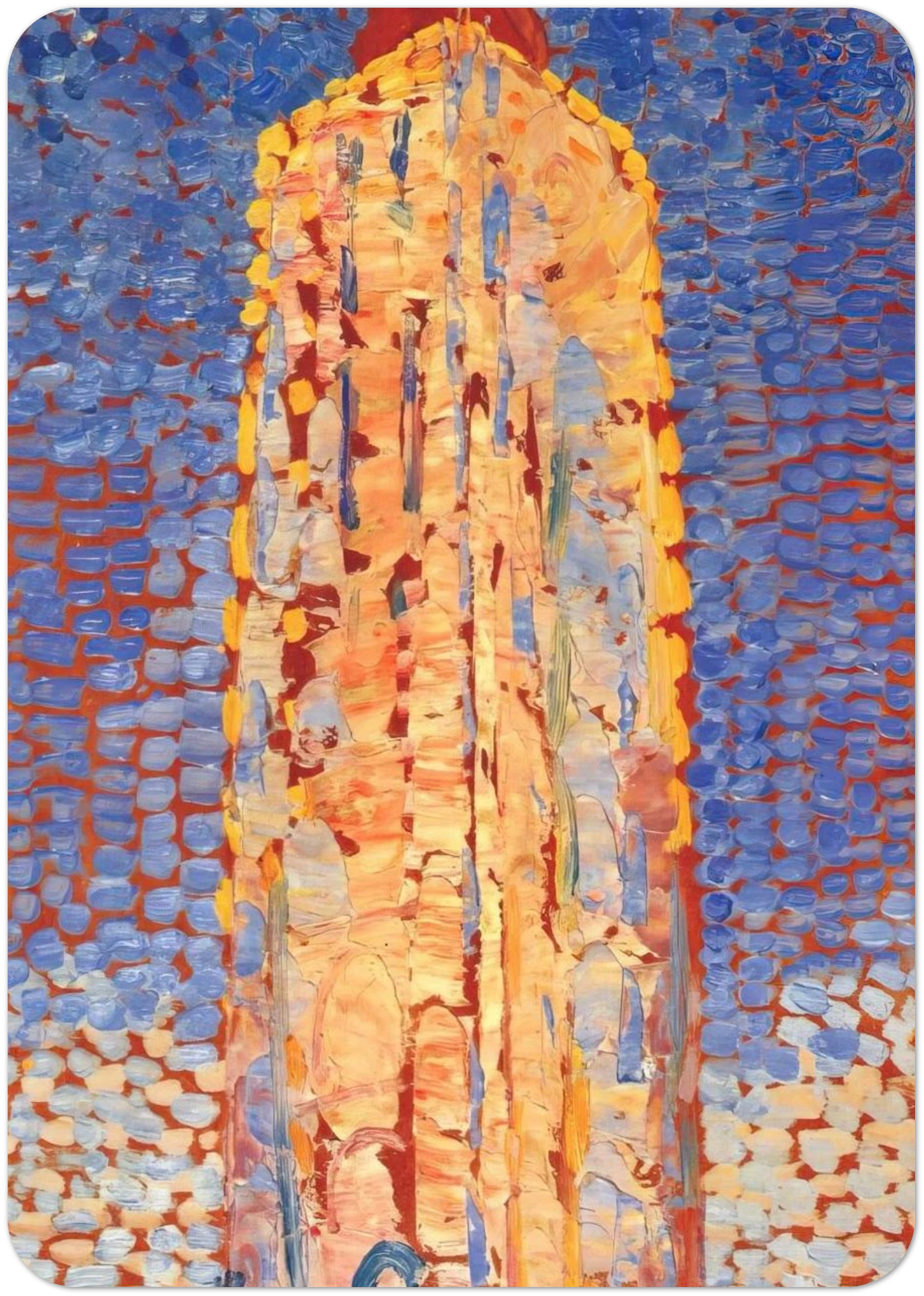 Lighthouse in Westkapelle By Piet Mondrian Pack of 10 Post Cards | Piet Mondrian Post Cards | A6 (10.5 x 14.8 cm) - 4.1 x 5.8 inches