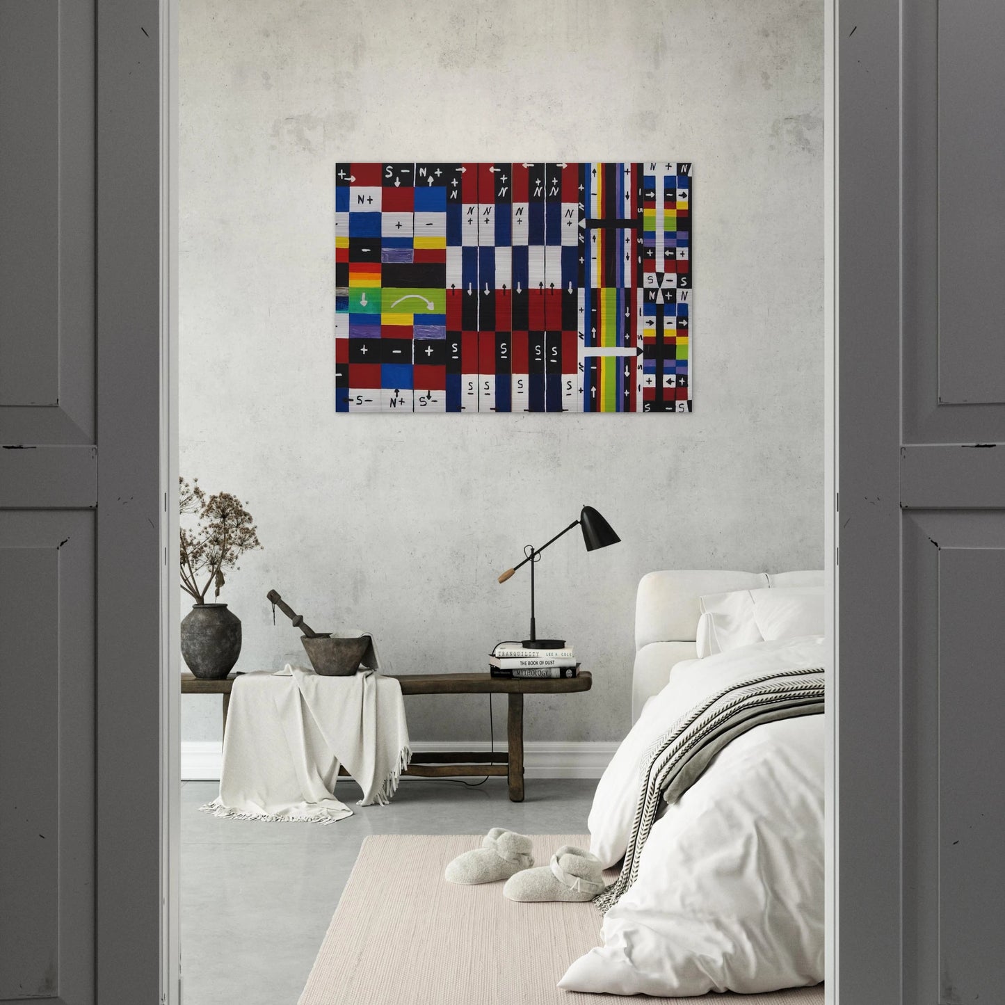 A World in Itself - 1961 - Alfred Jensen Brushed Aluminum Print - 70x100 cm / 28x40 inches | Alfred Jensen Aluminum Print | Alfred Jensen Prints