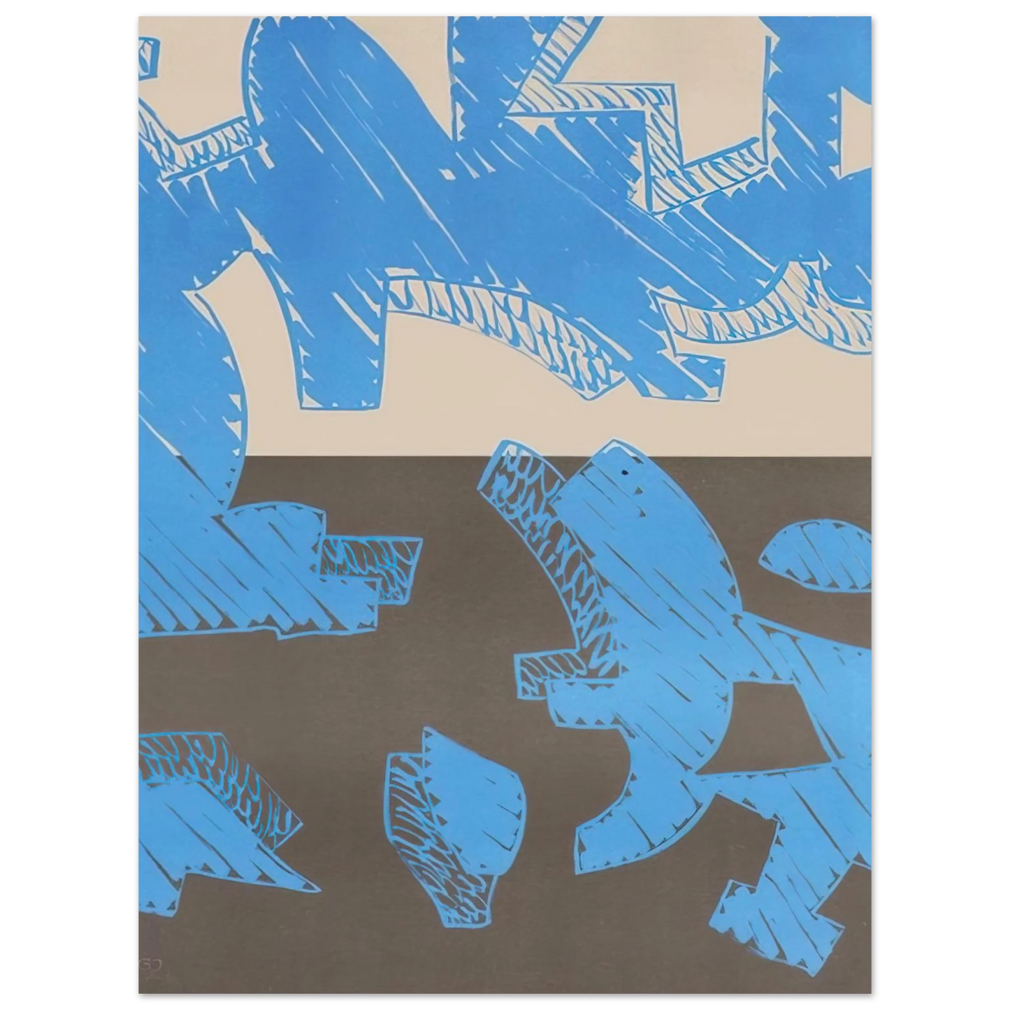 Carla Accardi - Blu - 2000  75x100 cm / 30x40inches Fine Art Poster