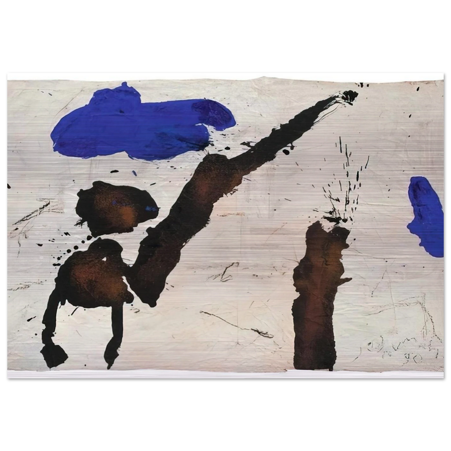 Gc-17 - 1990 - Emil Schumacher Brushed Aluminum Print - 70x100 cm / 28x40 inches | Emil Schumacher Aluminum Print | Emil Schumacher Prints