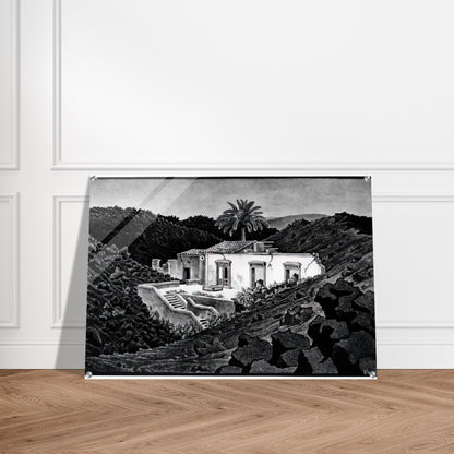 HOUSE IN THE LAVA NEAR NUNZIATA - MC Escher Acrylic Print - 70x100 cm / 28x40″ inches | Maurits Cornelis Escher Prints