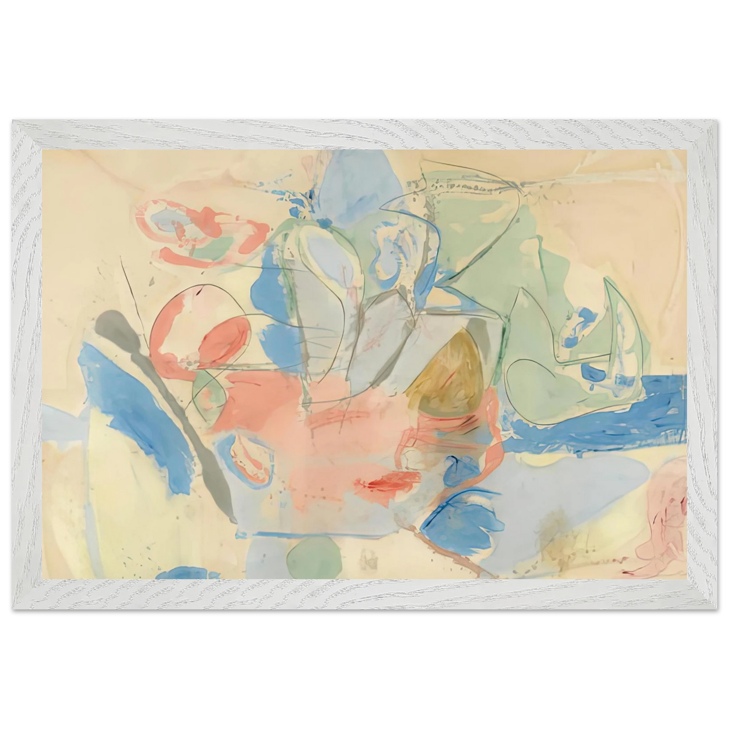 Helen Frankenthaler - Mountains and Sea, 1952- Wall Art - 60x80 cm / 24x32 inches - Fine Art Poster-canvas - -