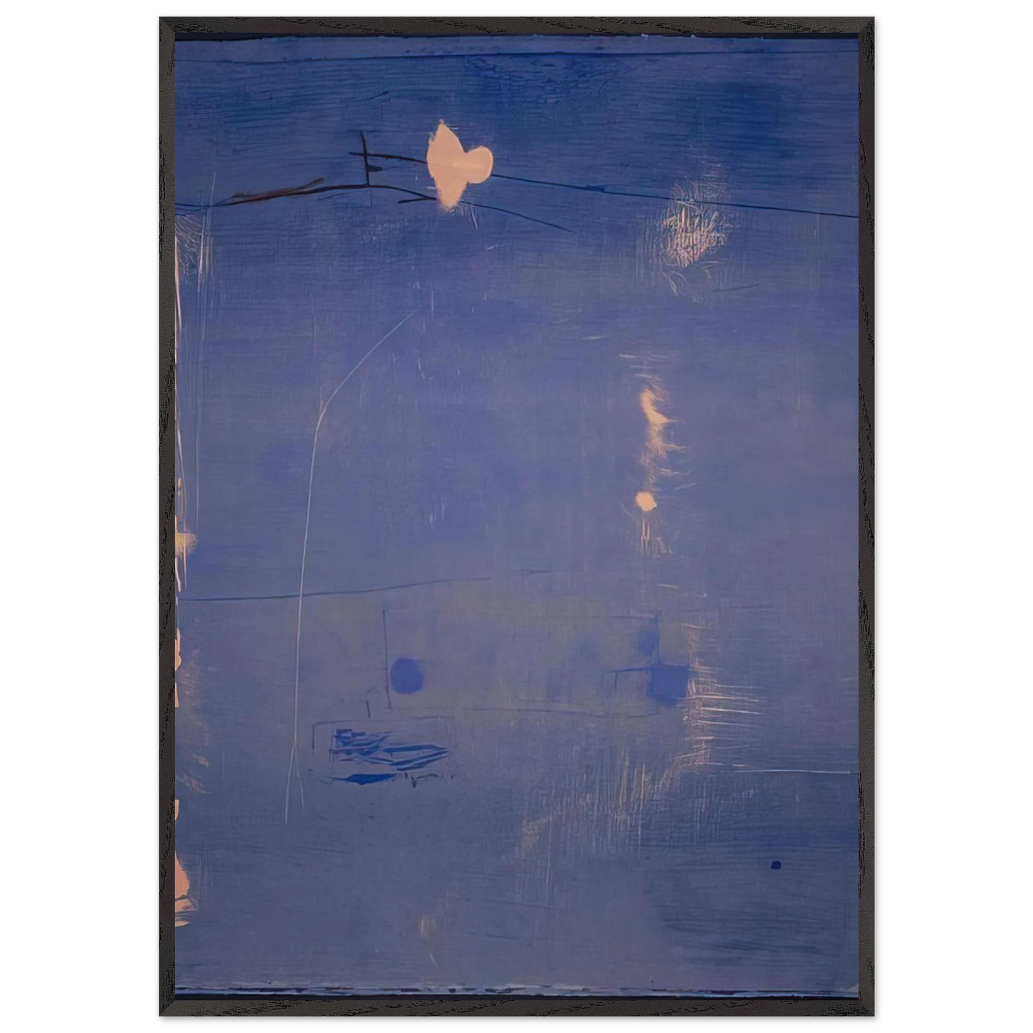 Helen Frankenthaler - Cameo - 1980 Wall art - 70x100 cm / 28x40 inches - Premium Wooden Framed Poster With Fine Art Paper-canvas - Black frame