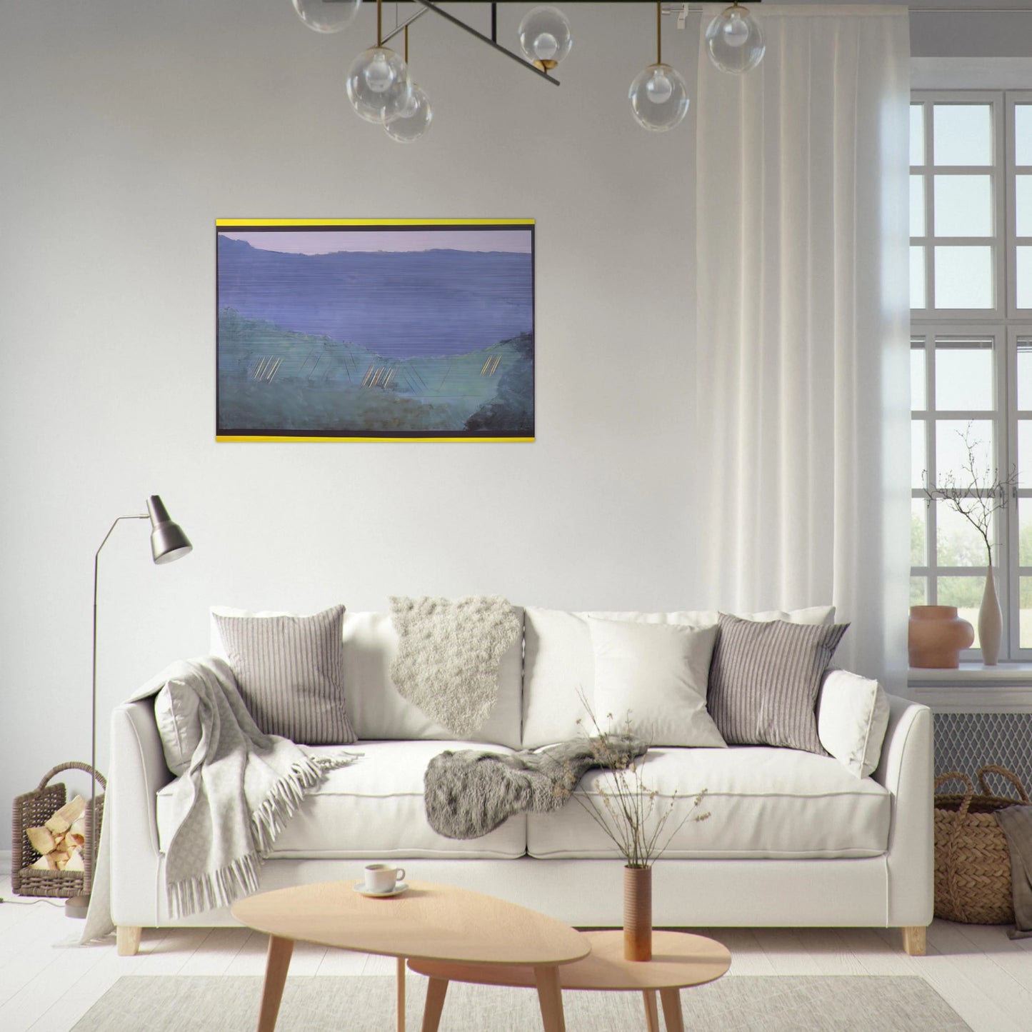 Cheat River - 1968 - Ronnie Landfield Brushed Aluminum Print - 70x100 cm / 28x40 inches | Ronnie Landfield Aluminum Print | Ronnie Landfield Prints
