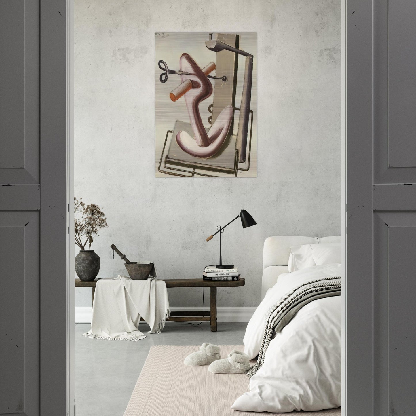 Astrazione - 1930 - Julius Bissier Brushed Aluminum Print - 70x100 cm / 28x40 inches | Julius Bissier Aluminum Print | Julius Bissier Prints