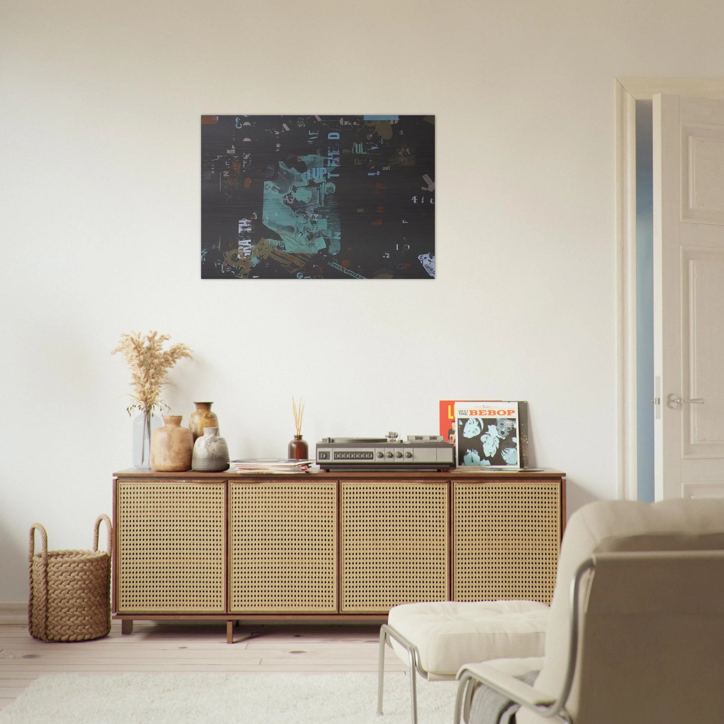 Not Wanting to Say Anything About Marcel Detail - 1969 - John Cage Brushed Aluminum Print - 70x100 cm / 28x40 inches | John Cage Aluminum Print | John Cage Prints