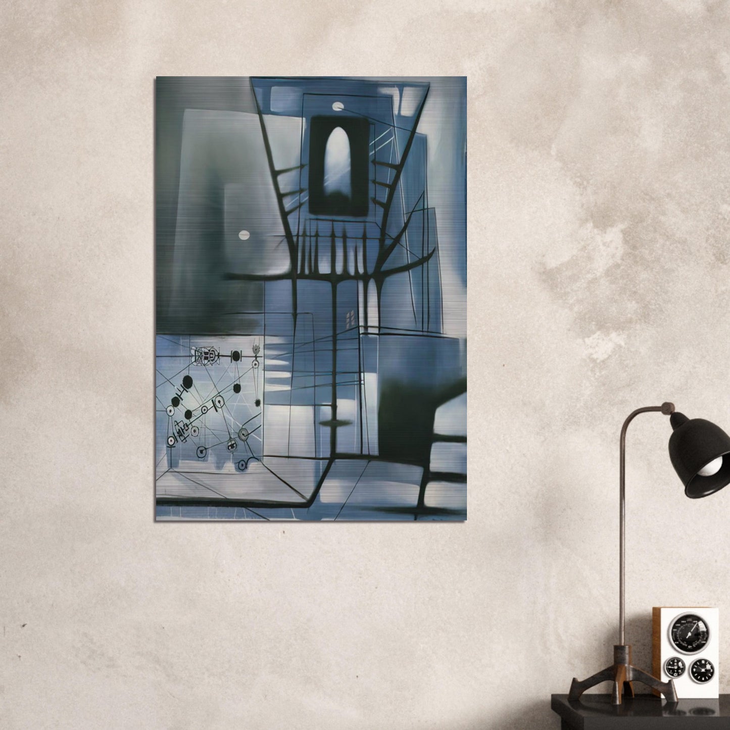 A Time for Fear - 1949 - Jimmy Ernst Brushed Aluminum Print - 70x100 cm / 28x40 inches | Jimmy Ernst Aluminum Print | Jimmy Ernst Prints