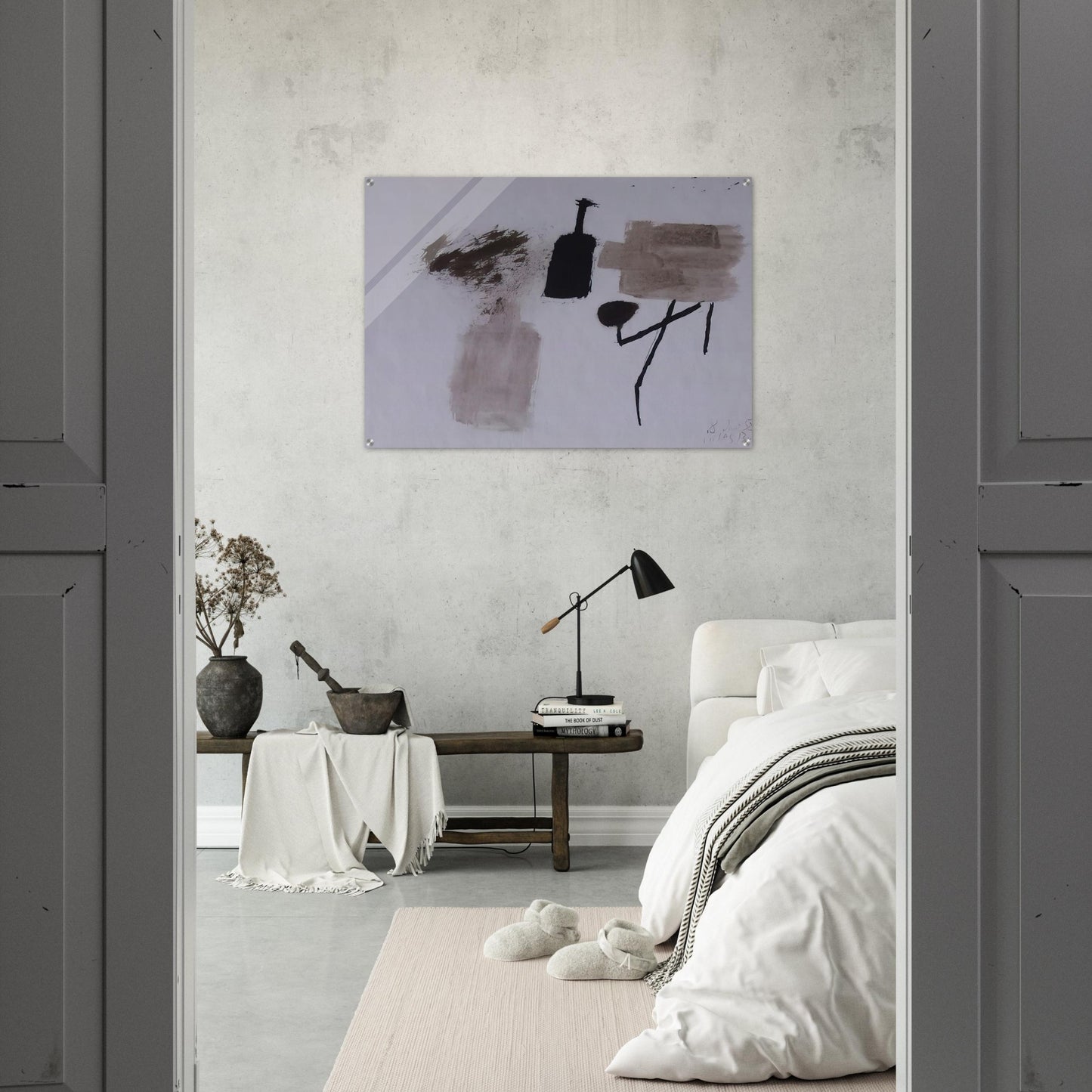 8.7.58 - Julius Bissier Acrylic Print - 70x100 cm / 28x40″ inches