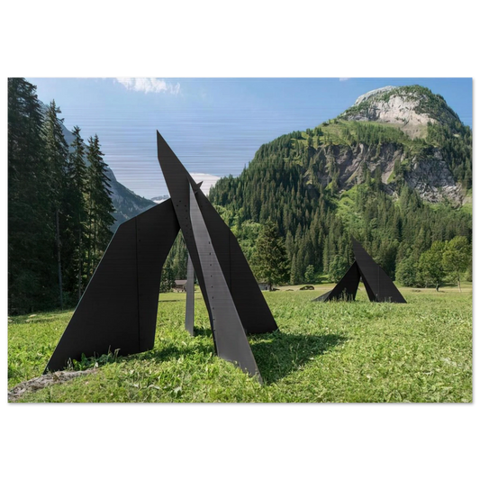FOUR PLANES ESCARPE 1967 - Alexander Calder Brushed Aluminum Print - 70x100 cm / 28x40 inches | Alexander Calder Aluminum Print | Alexander Calder Prints
