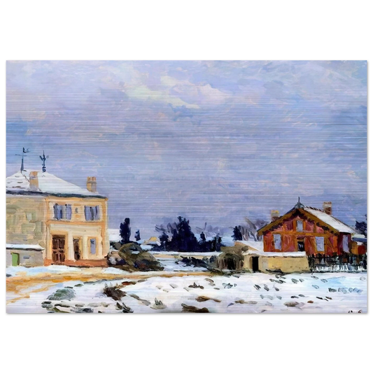 Neige - 1876 - Armand Guillaumin Brushed Aluminum Print - 70x100 cm / 28x40 inches | Armand Guillaumin Aluminum Print | Armand Guillaumin Prints