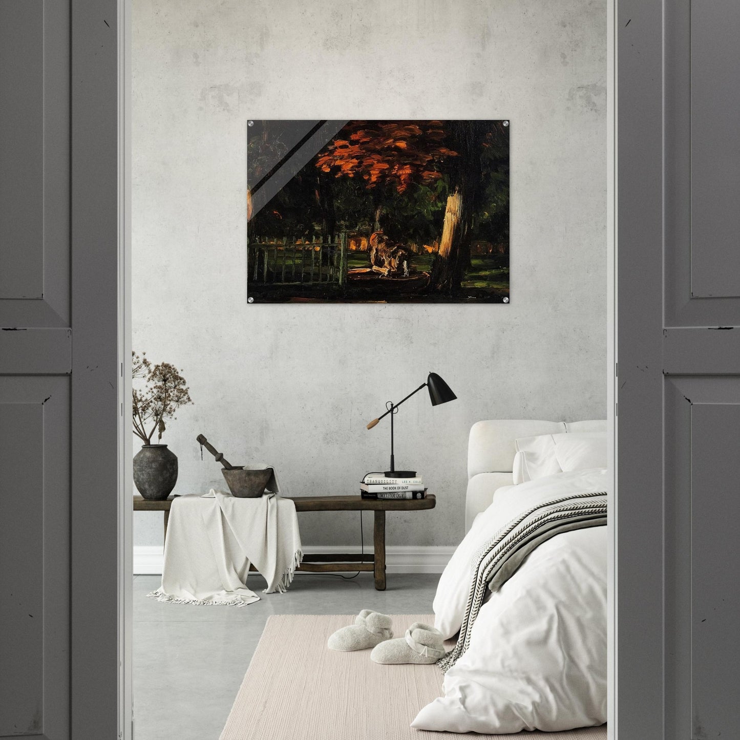 The Lion and the Basin at Jas de Bouffan - Paul Cézanne Acrylic Print - 70x100 cm / 28x40″ inches | Paul Cézanne Wall Art | Paul Cézanne Prints