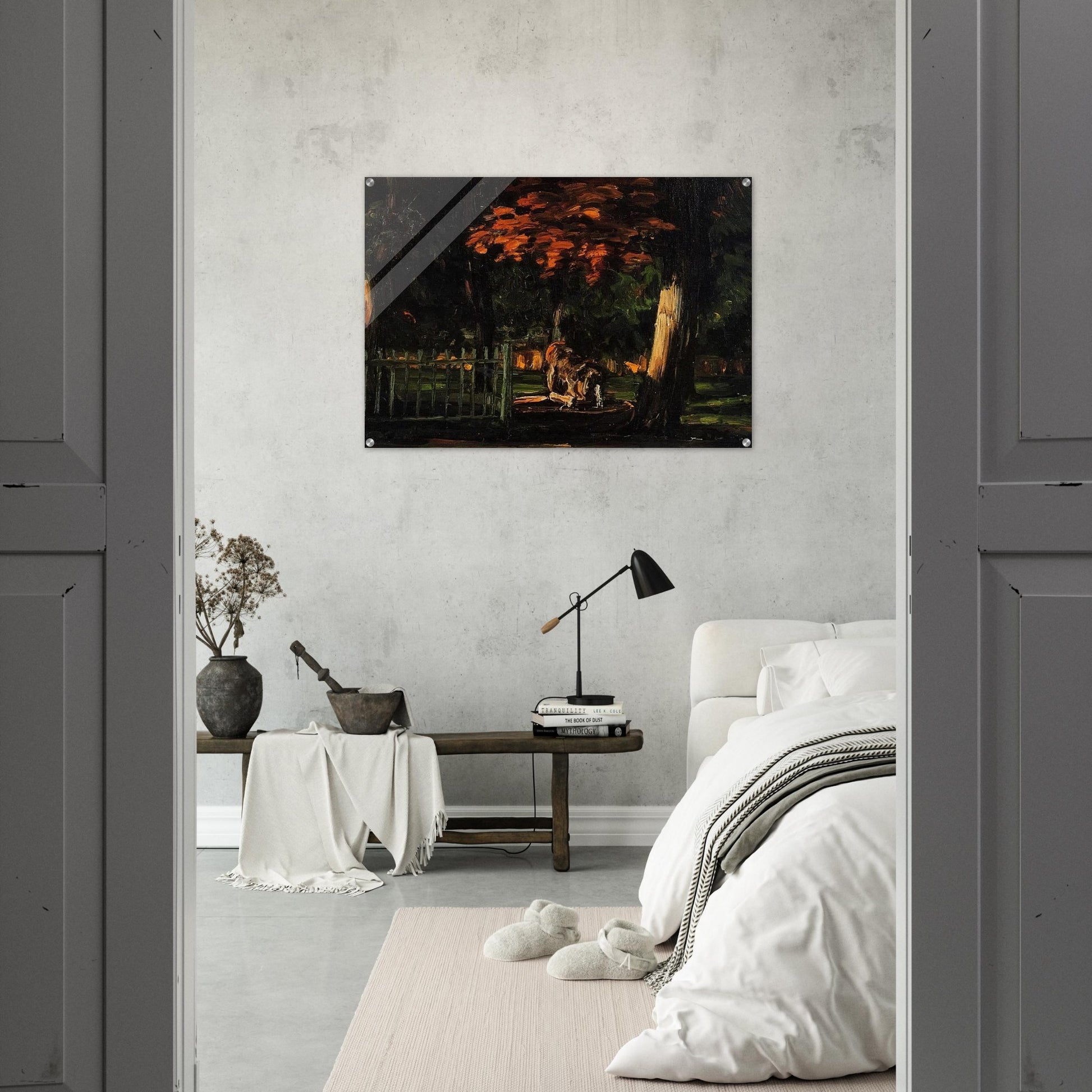 The Lion and the Basin at Jas de Bouffan - Paul Cézanne Acrylic Print - 70x100 cm / 28x40″ inches | Paul Cézanne Wall Art | Paul Cézanne Prints