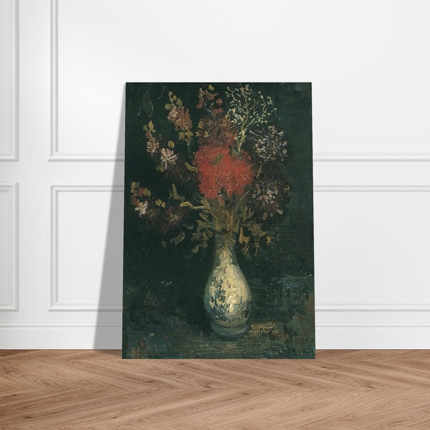 Vase with Flowers - Vincent van Gogh Brushed Aluminum Print - 70x100 cm / 28x40 inches | Vincent van Gogh Aluminum Print | Vincent van Gogh Prints