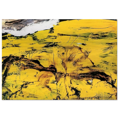 Gorim II - 1995 - Emil Schumacher Brushed Aluminum Print - 70x100 cm / 28x40 inches | Emil Schumacher Aluminum Print | Emil Schumacher Prints