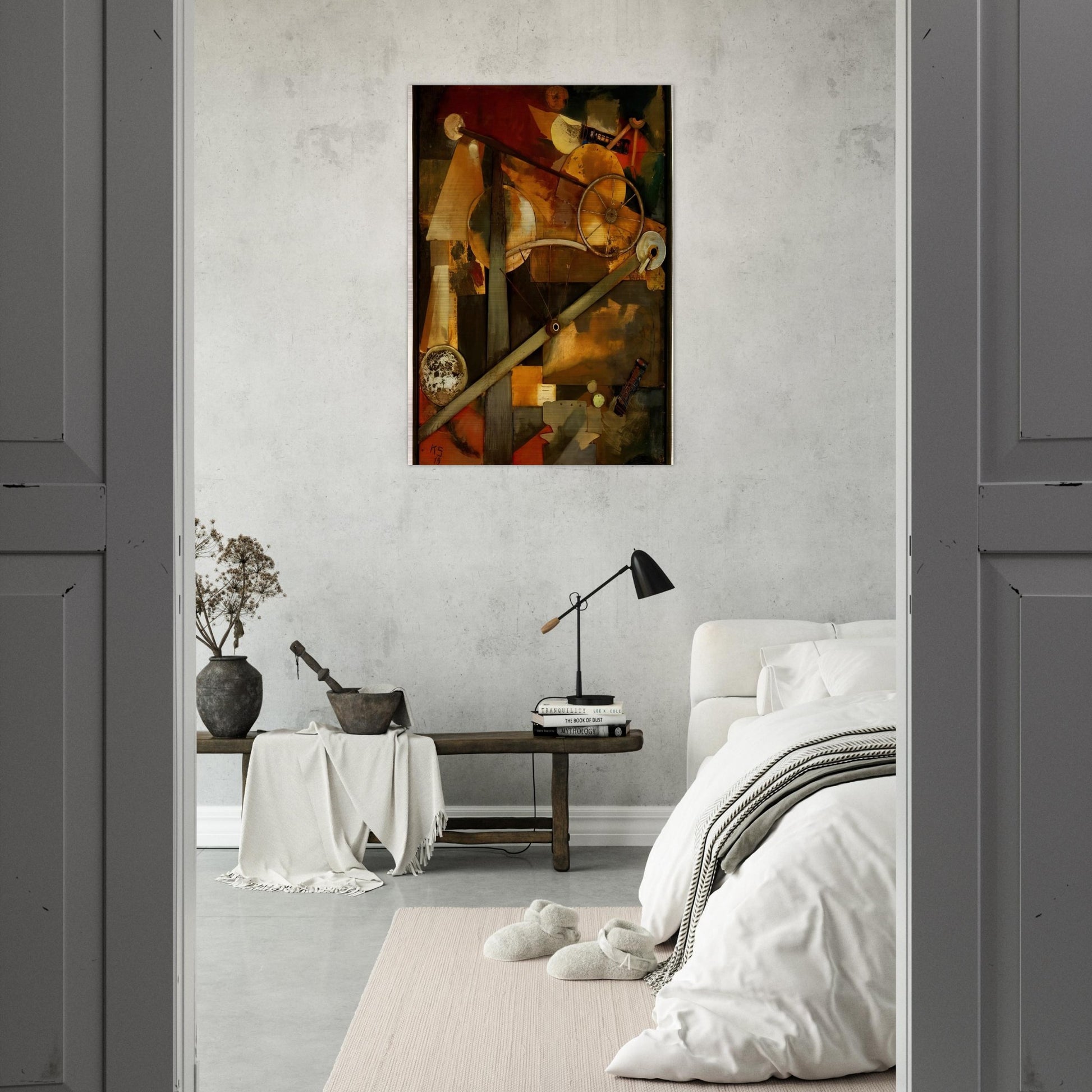 CONSTRUCTION FOR NOBLE LADIES 1919 - Kurt Schwitters Brushed Aluminum Print - 70x100 cm / 28x40 inches | Kurt Schwitters Aluminum Print | Kurt Schwitters Prints