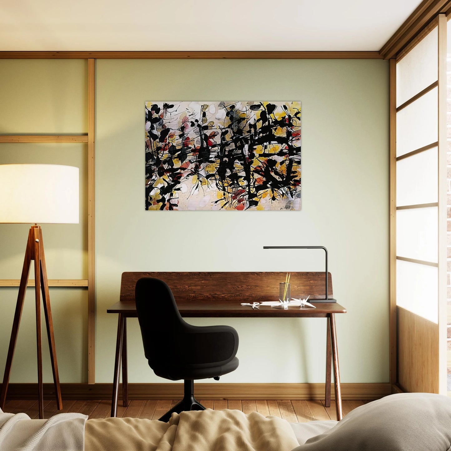 Untitled - Jean-Paul Riopelle Brushed Aluminum Print - 70x100 cm / 28x40 inches | Jean-Paul Riopelle Aluminum Print | Jean-Paul Riopelle Prints