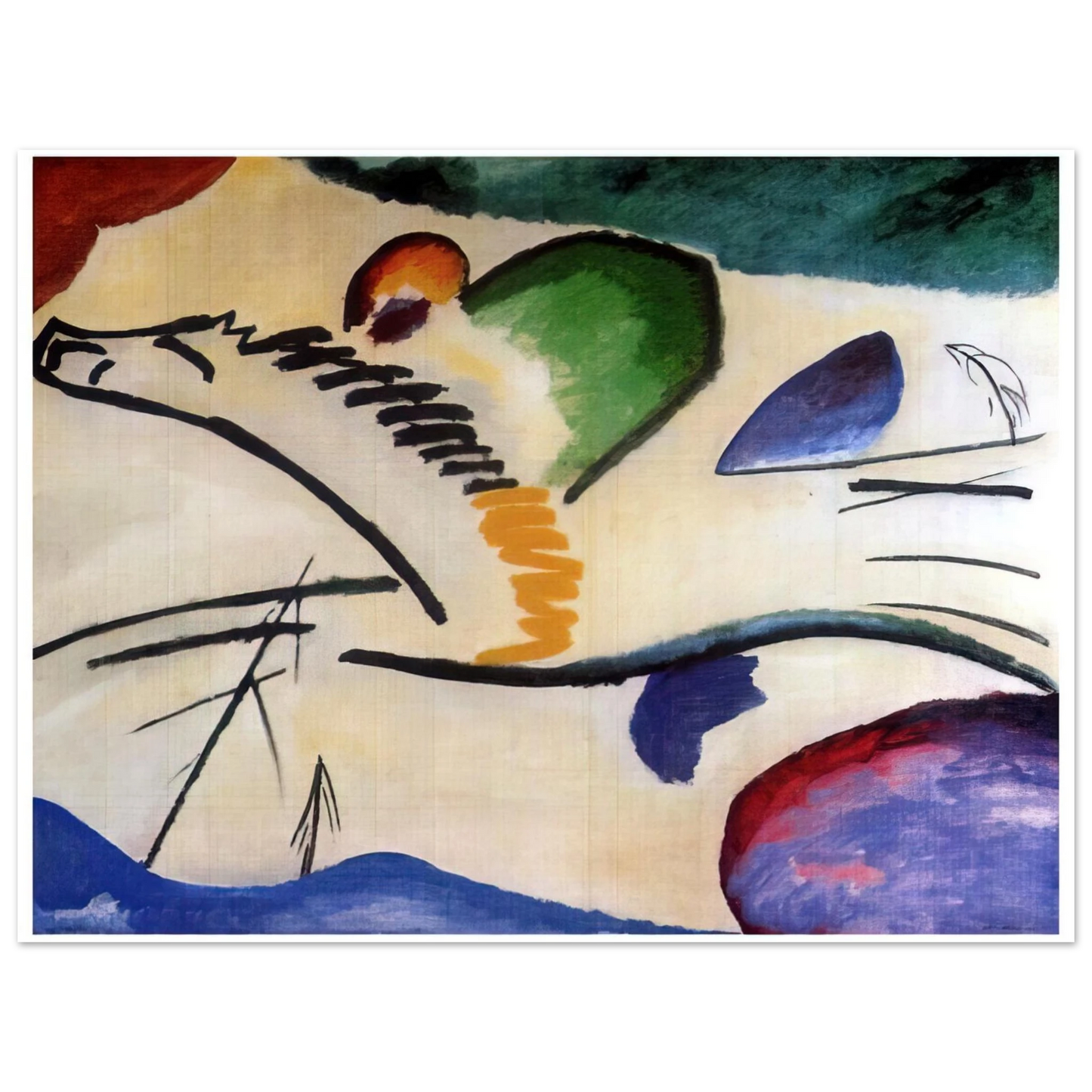 Wassily Kandinsky - LYRICAL LYRICS 1911  75x100 cm / 30x40inches Fine Art Poster